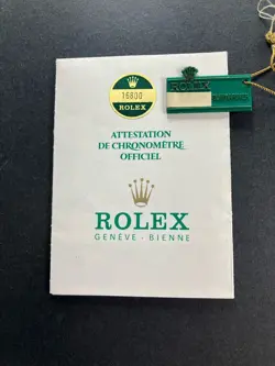 ROLEX 1983 16800 SUBMARINER DATE PAPER