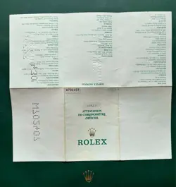 ROLEX Daytona 16523 Guarantee Case Warranty Men's Garantie
