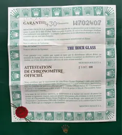 ROLEX Daytona 16523 Guarantee Case Warranty Men's Garantie