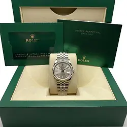 ROLEX DATEJUST 36MM 126200 JUBILEE STEEL SILVER DIAL AUTOMATIC WATCH B&P 2023