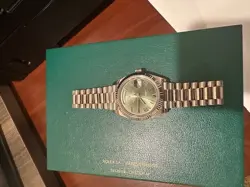 ROLEX DAY-DATE IN WHITE GOLD 228239 WITH OLIVE GREEN DIAL
