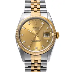 ROLEX DATEJUST 10P DIAMOND 16233G S NUMBER MADE AROUND 1993 DIAMOND SELF-WINDING