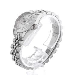 ROLEX DATEJUST 10P DIAMOND 179174 G SILVER 640366