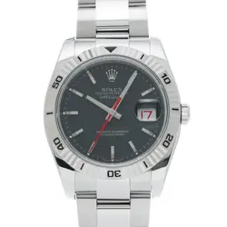 ROLEX DATEJUST TURN-O-GRAPH 116264 Z NUMBER MADE AROUND 2006 BLACK AUTOMATIC 430