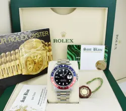 ROLEX - VINTAGE STAINLESS STEEL GMT MASTER II PEPSI BEZEL SEL 16710 - SANT BLANC