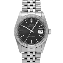 ROLEX DATEJUST 16234 BLACK WATCH 670721