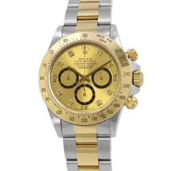 ROLEX COSMOGRAPH DAYTONA 40MM STEEL 18K YELLOW GOLD CHAMPAGNE DIAL 16523G