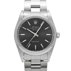 USED ROLEX AIR KING 14000 BLACK CASE SIZE 34×34MM MEN'S WATCH #61512
