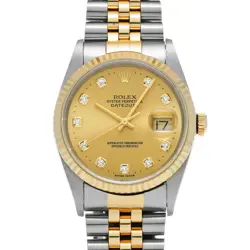 USED ROLEX DATEJUST 16233G CASE SIZE 36×36MM MEN'S WATCH #61522