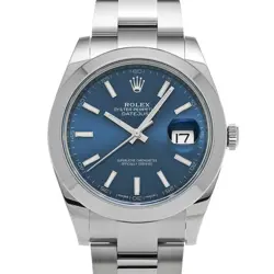 USED ROLEX DATEJUST 41 126300 BLUE CASE SIZE 41×41MM MEN'S WATCH #61242