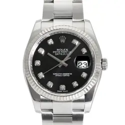 USED ROLEX 116234G BLACK MEN'S WATCH #61122