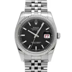 USED ROLEX DATEJUST 116234 BLACK CASE SIZE 36×36MM MEN'S WATCH #61472