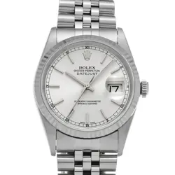 USED ROLEX DATEJUST 16234 SILVER CASE SIZE 36×36MM MEN'S WATCH #621102