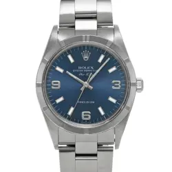 USED ROLEX AIR KING 14010 BLUE CASE SIZE 34×34MM MEN'S WATCH #62152