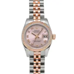USED ROLEX DATEJUST 179171 PINK CASE SIZE 26×26MM LADIES WATCH #63322
