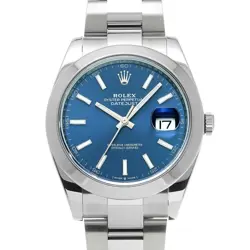 USED ROLEX DATEJUST 41 126300 BLUE CASE SIZE 41×41MM MEN'S WATCH #62242