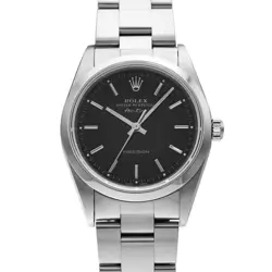 USED ROLEX AIR KING 14000M BLACK CASE SIZE 34×34MM MEN'S WATCH #62142