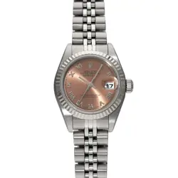 USED ROLEX DATEJUST 79174 PINK CASE SIZE 26×26MM LADIES WATCH #65992