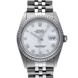 USED ROLEX DATEJUST 16220 WHITE CASE SIZE 35×35MM MEN'S WATCH #62102