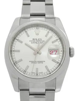 USED ROLEX DATEJUST 116200 SILVER CASE SIZE 36MM MEN'S WATCH #62232