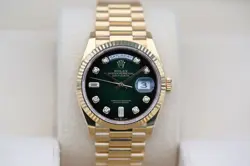 ROLEX 128238 GREEN OMBRE DAY-DATE 36MM 2021