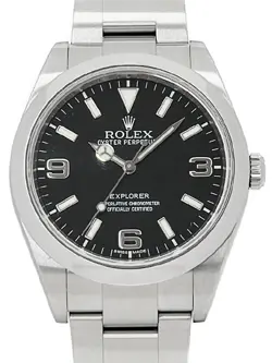 USED ROLEX EXPLORER 1 214270 BLACK CASE SIZE 39MM MEN'S WATCH #67272