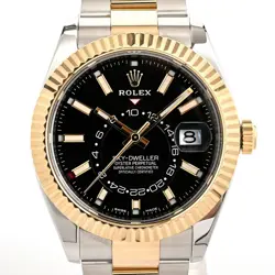 USED ROLEX SKY-DWELLER 326933/OYS BLACK CASE SIZE 42MM MEN'S WATCH #6112