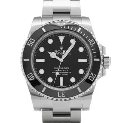 USED ROLEX SUBMARINER 114060 BLACK CASE SIZE 40×40MM MEN'S WATCH #62282