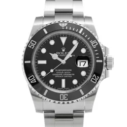 USED ROLEX SUBMARINER DATE 116610LN BLACK CASE SIZE 40×40MM MEN'S WATCH #62312