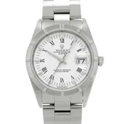 USED ROLEX OYSTER PERPETUAL DATE 15210 WHITE MEN'S WATCH #61192