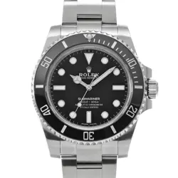 USED ROLEX SUBMARINER 114060 BLACK CASE SIZE 40×40MM MEN'S WATCH #64282