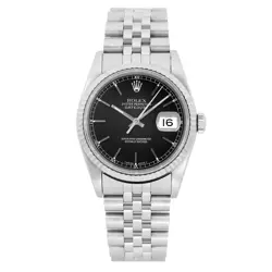 ROLEX DATEJUST 36MM JUBILEE STEEL SILVER DIAL MEN AUTOMATIC WATCH 16234