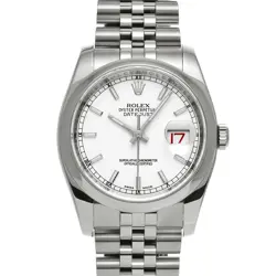 USED ROLEX DATEJUST 116200 WHITE CASE SIZE 36×36MM MEN'S WATCH #61232