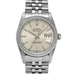 USED ROLEX DATEJUST 16234 SILVER CASE SIZE 35×35MM MEN'S WATCH #691102