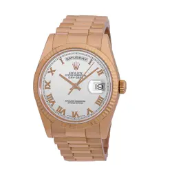 ROLEX 18K ROSE PINK GOLD 36MM DAY-DATE PRESIDENT 118235 WARRANTY BOX MINTY