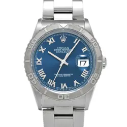 USED ROLEX DATEJUST THUNDERBIRD 16264 BLUE MEN'S WATCH #61262