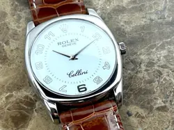 ROLEX CELLINI DANAOS 18K WHITE GOLD 33MM MANUAL WIND 4233 DRESS WATCH WITH BOX