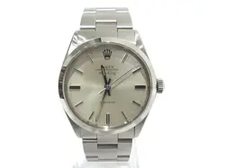 ROLEX 5500 OYSTER PERPETUAL AIR KING MEN SILVER DIAL DIAL BAR INDEX USED A