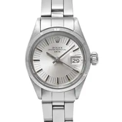 ROLEX OYSTER PERPETUAL DATE RADIAL DIAL REF.6919 SILVER AROUND 1974 ANTIQUE WOME