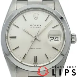 ROLEX OYSTER PERPETUAL DATE ANTIQUE 6694(5) SS MEN WATCH SILVER USED