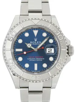 USED ROLEX YACHT-MASTER ROLESIUM DARK RHODIUM 126622 BLUE MEN'S WATCH #61272