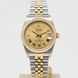 ROLEX DATEJUST 31 GOLD & STEEL 78273 WATCH - CHAMPAGNE JUBILEE ROMAN, JUBILEE...