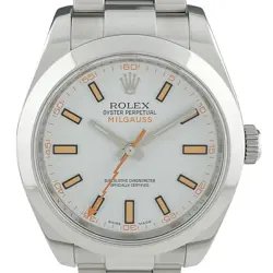 USED ROLEX MILGAUSS 116400 WHITE CASE SIZE 40MM MEN'S WATCH #61392