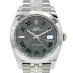 USED ROLEX DATEJUST 41 SLATE X GREEN 126300 BAND SIZE 18.5CM WATCH #64242