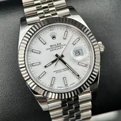 ROLEX DATEJUST 41 126334 WHITE DIAL STEEL JUBILEE AUTOMATIC WATCH - 2017