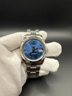ROLEX 126334 41mm Azzurro Blue Roman dial. Box, Card, Booklets, Tag.
