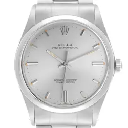 ROLEX OYSTER PERPETUAL SILVER DIAL VINTAGE STEEL MENS WATCH 1018