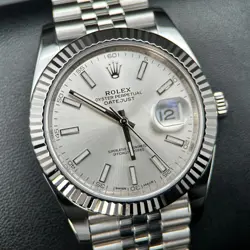 ROLEX DATEJUST 41 126334 SILVER DIAL STEEL JUBILEE AUTOMATIC WATCH - 2018