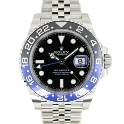 USED ROLEX GMT-MASTER II 126710BLNR BLACK MEN'S WATCH #62252