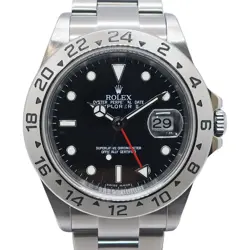 USED ROLEX EXPLORER 2 16570 BLACK MEN'S WATCH #62692